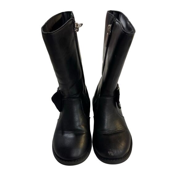 Wonder Nation Toddler Girl 8T Black Calf High Zip Up Boots - Picture 6 of 6